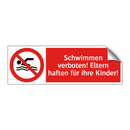 Schwimmen verboten! Eltern haften für ihre Kinder!