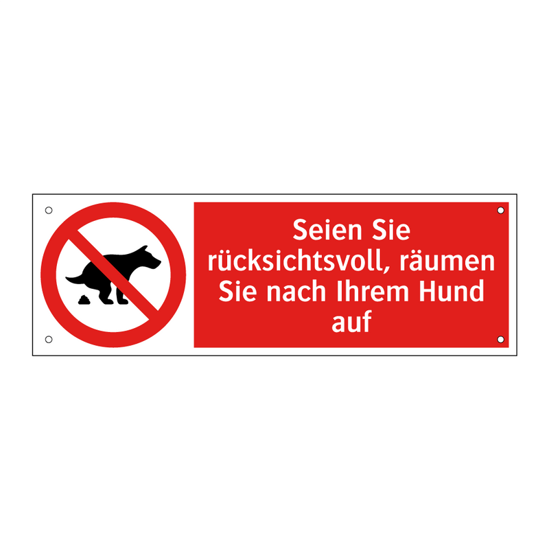 Seien Sie rücksichtsvoll, räumen Sie nach Ihrem Hund auf