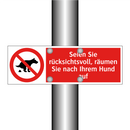 Seien Sie rücksichtsvoll, räumen Sie nach Ihrem Hund auf