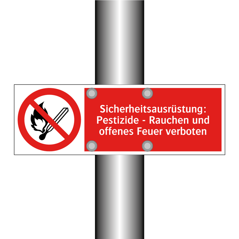 Sicherheitsausrüstung: Pestizide - Rauchen und offenes Feuer verboten