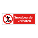 Snowboarden verboten