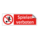 Spielen verboten