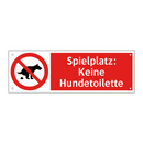 Spielplatz: Keine Hundetoilette