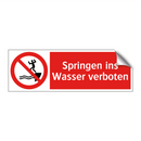 Springen ins Wasser verboten