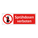Sprühdosen verboten