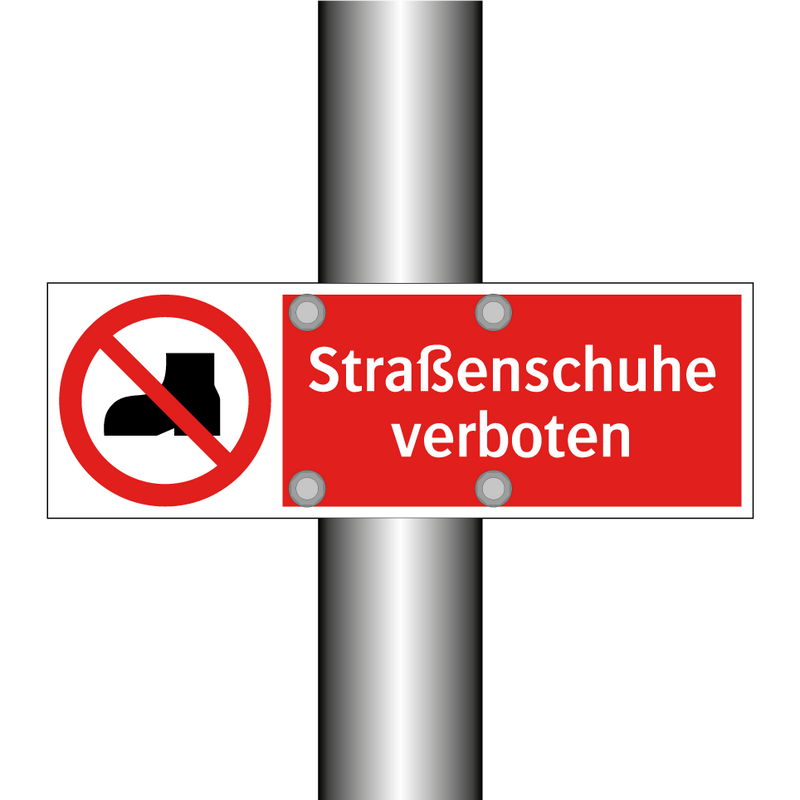 Straßenschuhe verboten