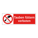 Tauben füttern verboten