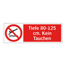 Tiefe 80-125 cm. Kein Tauchen