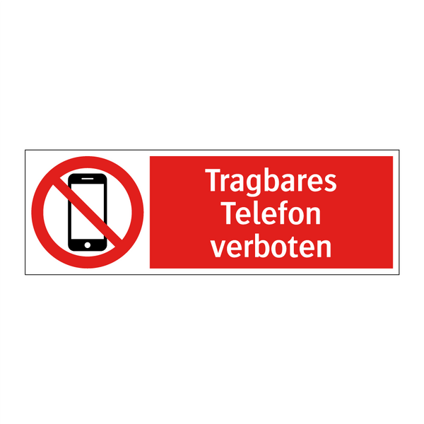 Tragbares Telefon verboten