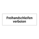 Freihandschleifen verboten