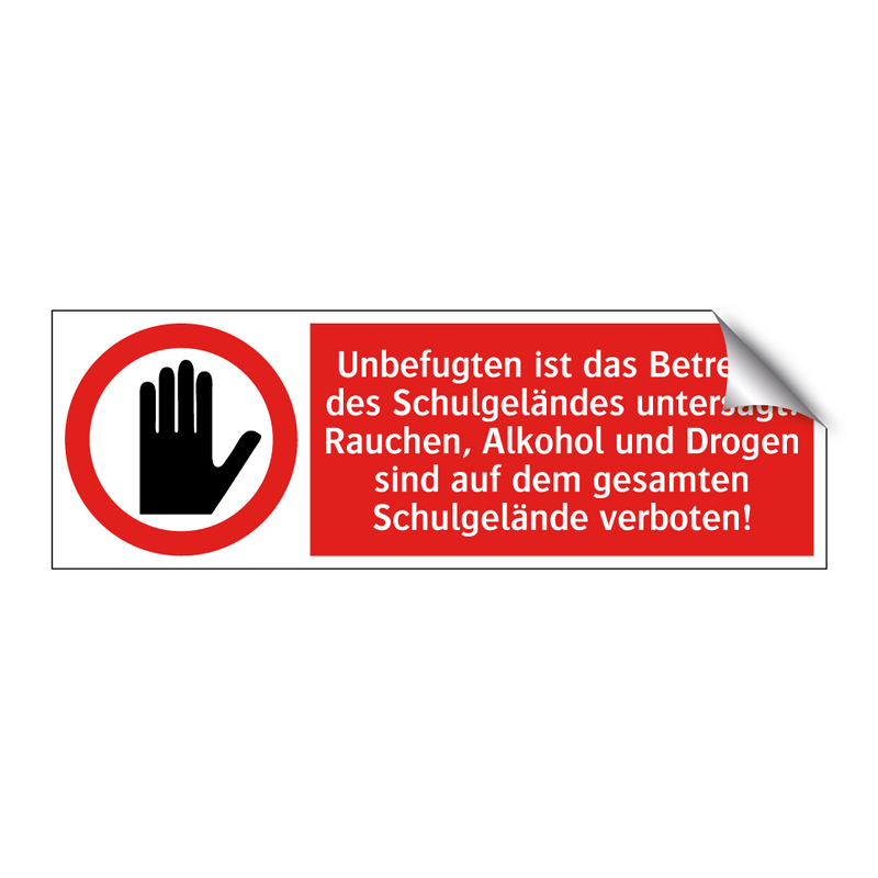 Unbefugten ist das Betreten des Schulgeländes untersagt! Rauchen, Alkohol und Drogen sind auf dem gesamten Schulgelände verboten!