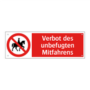 Verbot des unbefugten Mitfahrens