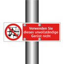 Verwenden Sie dieses unvollständige Gerüst nicht