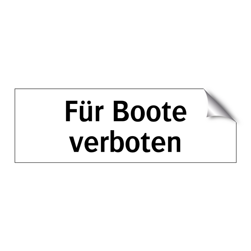 Für Boote verboten
