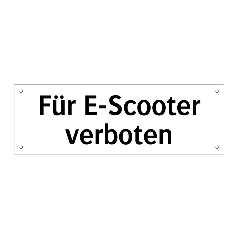Für E-Scooter verboten