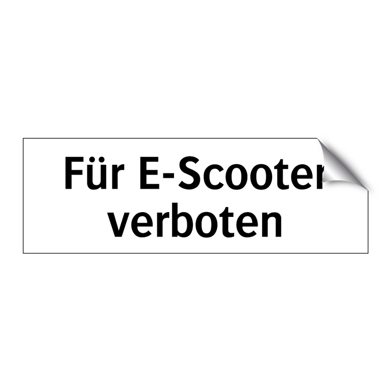 Für E-Scooter verboten