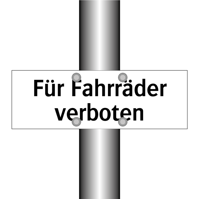 Für Fahrräder verboten