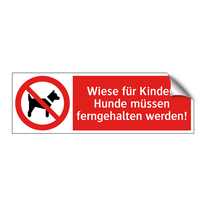 Wiese für Kinder: Hunde müssen ferngehalten werden!