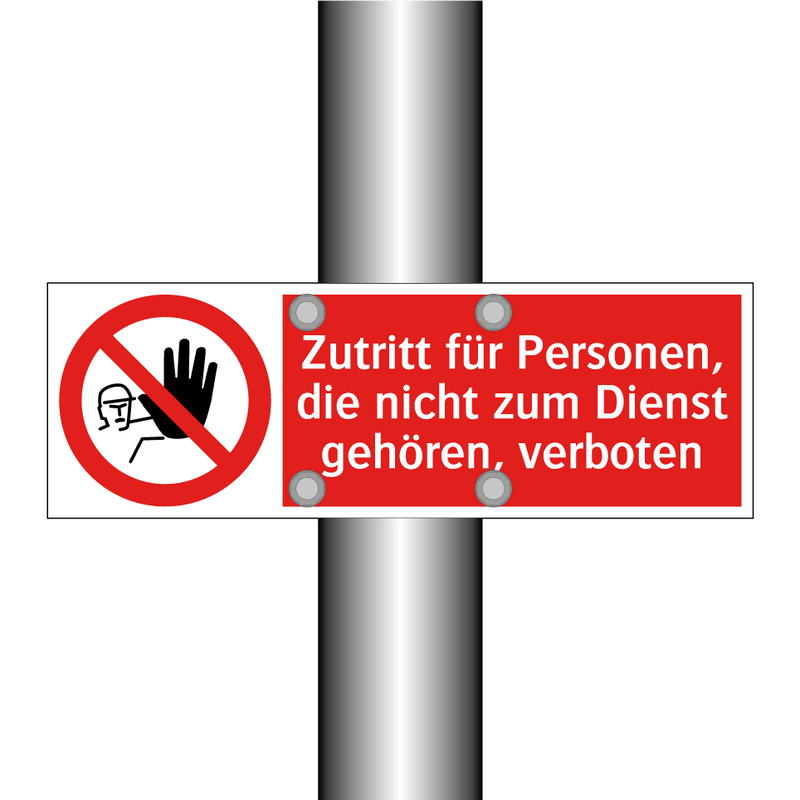 Zutritt für Personen, die nicht zum Dienst gehören, verboten