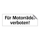 Für Motorräder verboten!