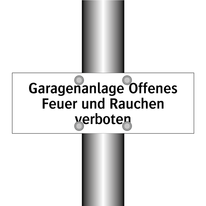 Garagenanlage Offenes Feuer und Rauchen verboten