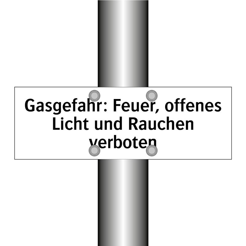 Gasgefahr: Feuer, offenes Licht und Rauchen verboten