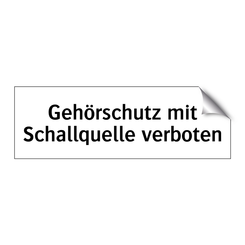 Gehörschutz mit Schallquelle verboten