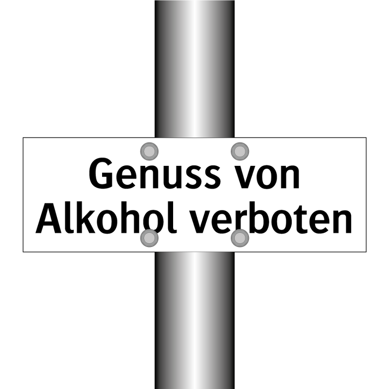 Genuss von Alkohol verboten