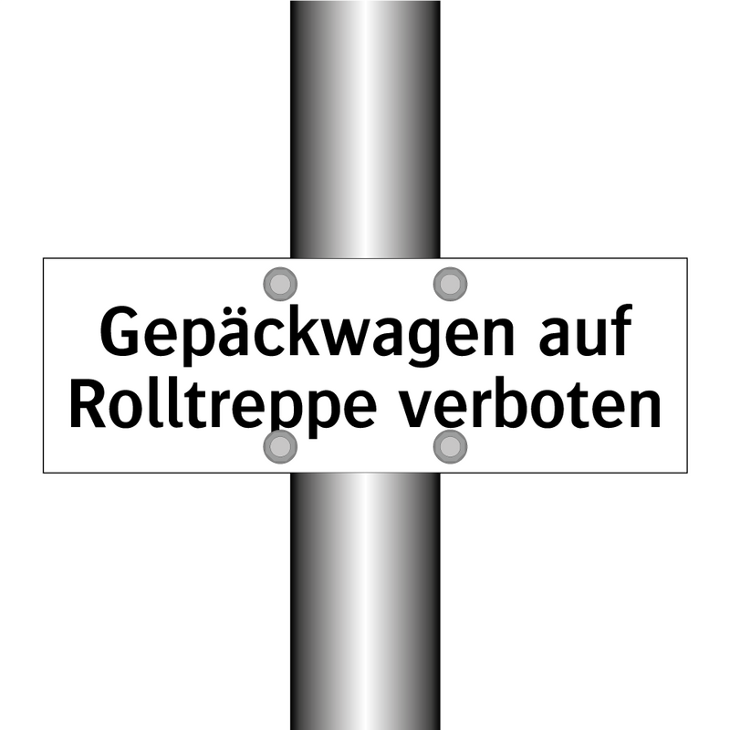 Gepäckwagen auf Rolltreppe verboten