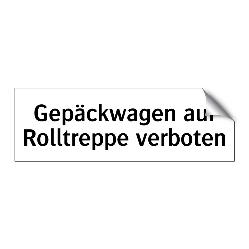 Gepäckwagen auf Rolltreppe verboten