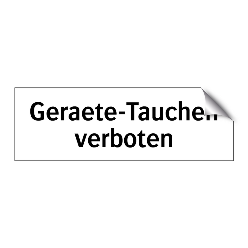 Geraete-Tauchen verboten