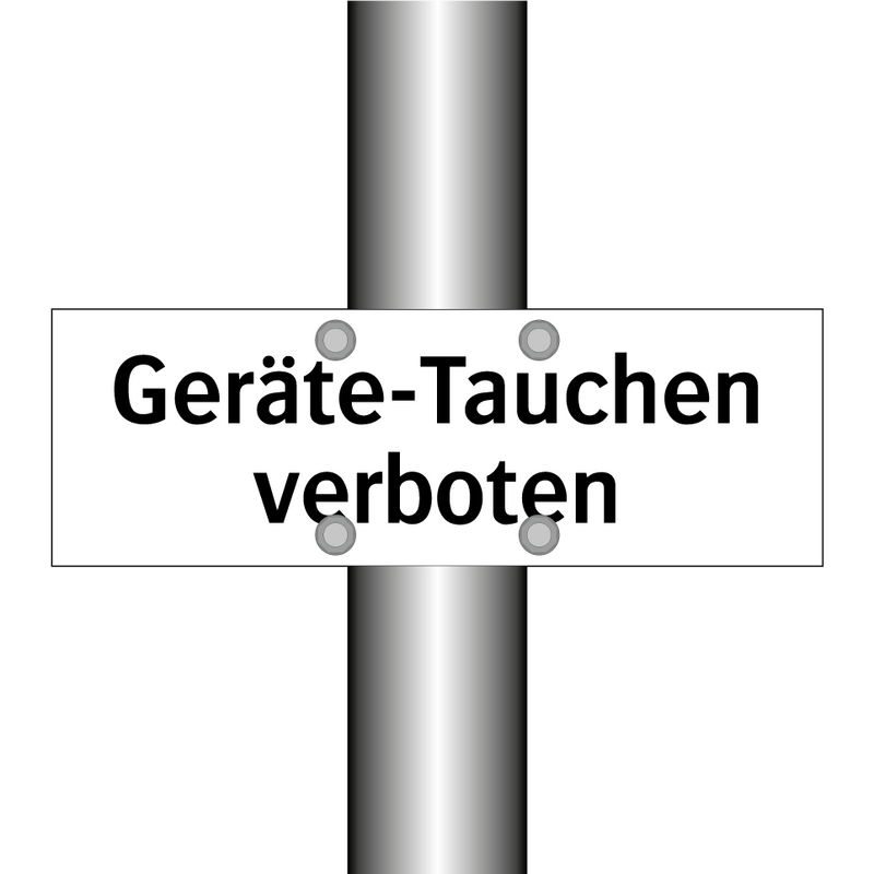 Geräte-Tauchen verboten