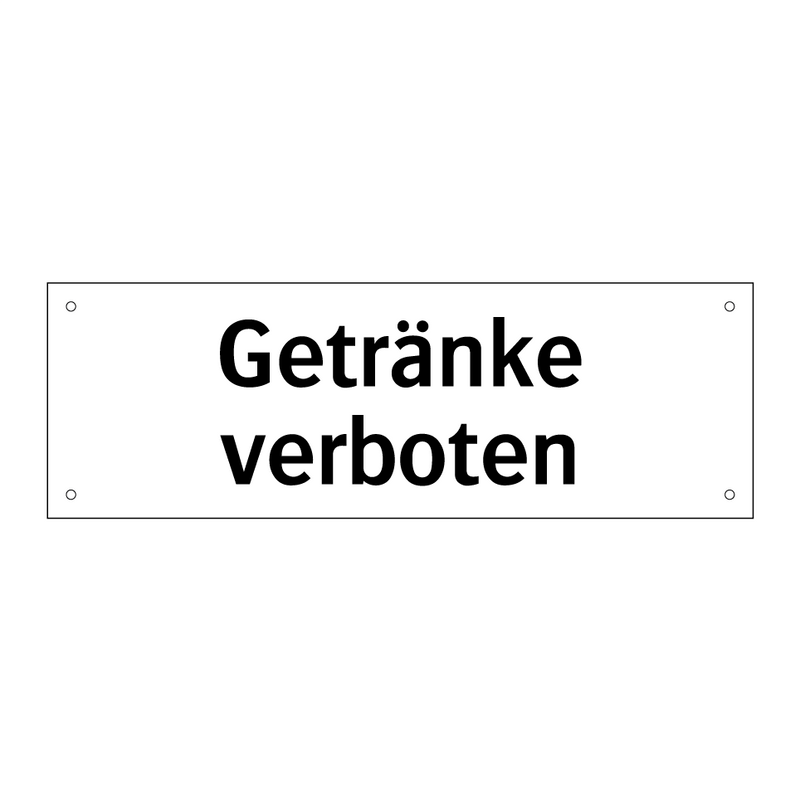 Getränke verboten