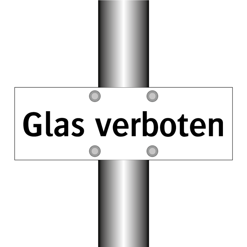 Glas verboten