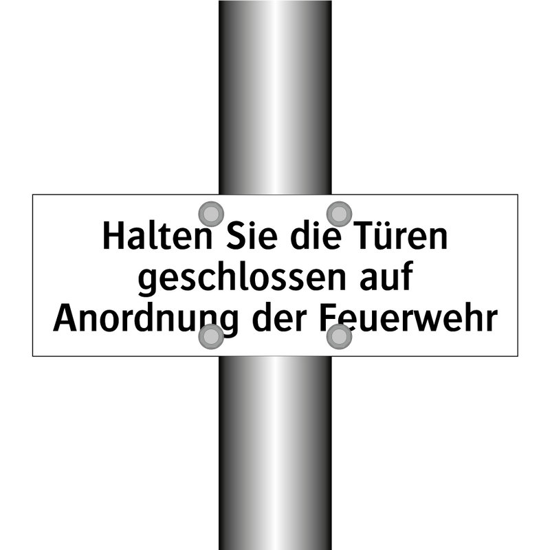 Halten Sie die Türen geschlossen auf Anordnung der Feuerwehr