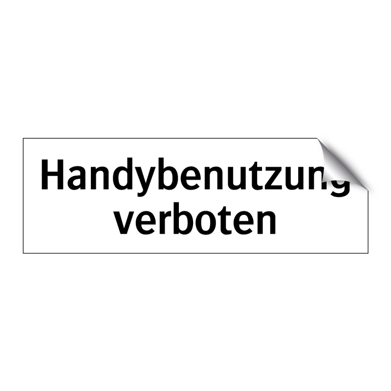 Handybenutzung verboten
