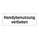 Handybenutzung verboten