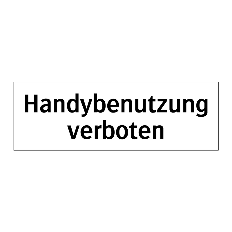 Handybenutzung verboten