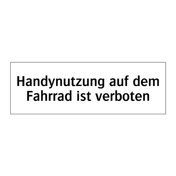 Handynutzung auf dem Fahrrad ist verboten