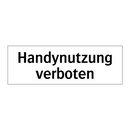 Handynutzung verboten
