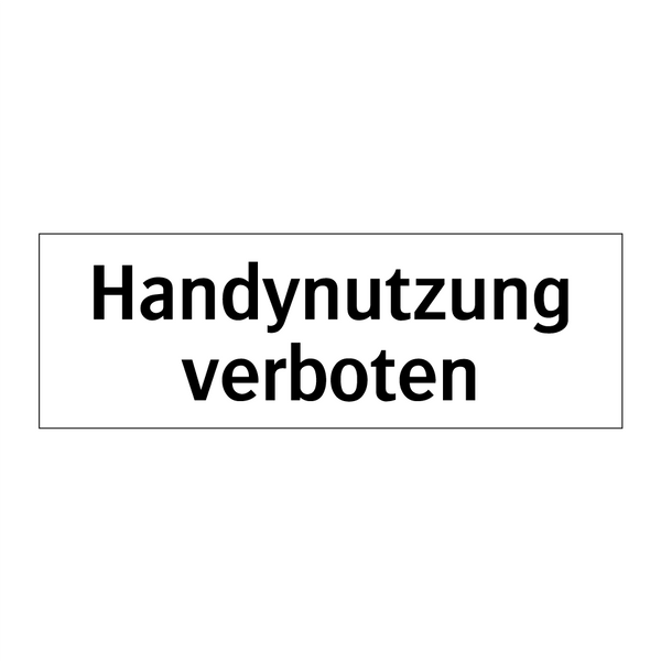 Handynutzung verboten