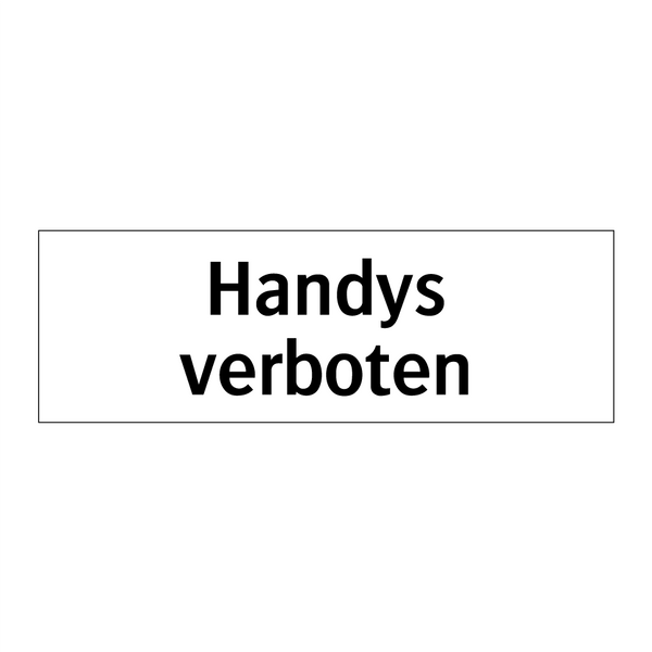 Handys verboten