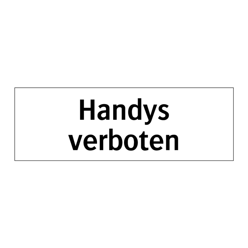 Handys verboten
