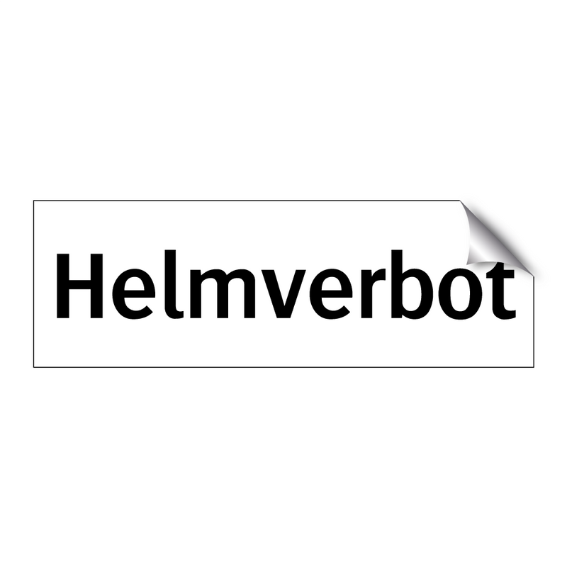 Helmverbot