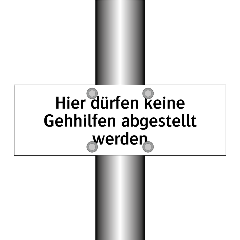 Hier dürfen keine Gehhilfen abgestellt werden