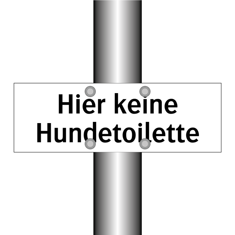 Hier keine Hundetoilette