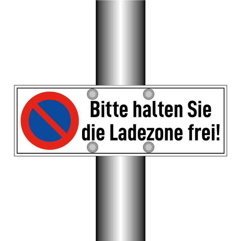 Bitte halten Sie die Ladezone frei!