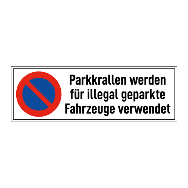Parkkrallen werden für illegal geparkte Fahrzeuge verwendet