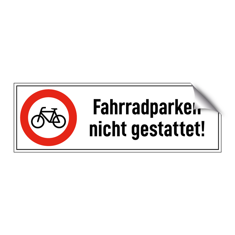 Fahrradparken nicht gestattet!
