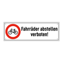 Fahrräder abstellen verboten!